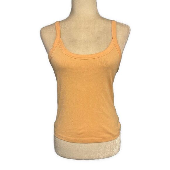 Wild Fable Women’s Solid Soft Amber Yellow Ribbed Tank Top Medium - Picture 1 of 5
